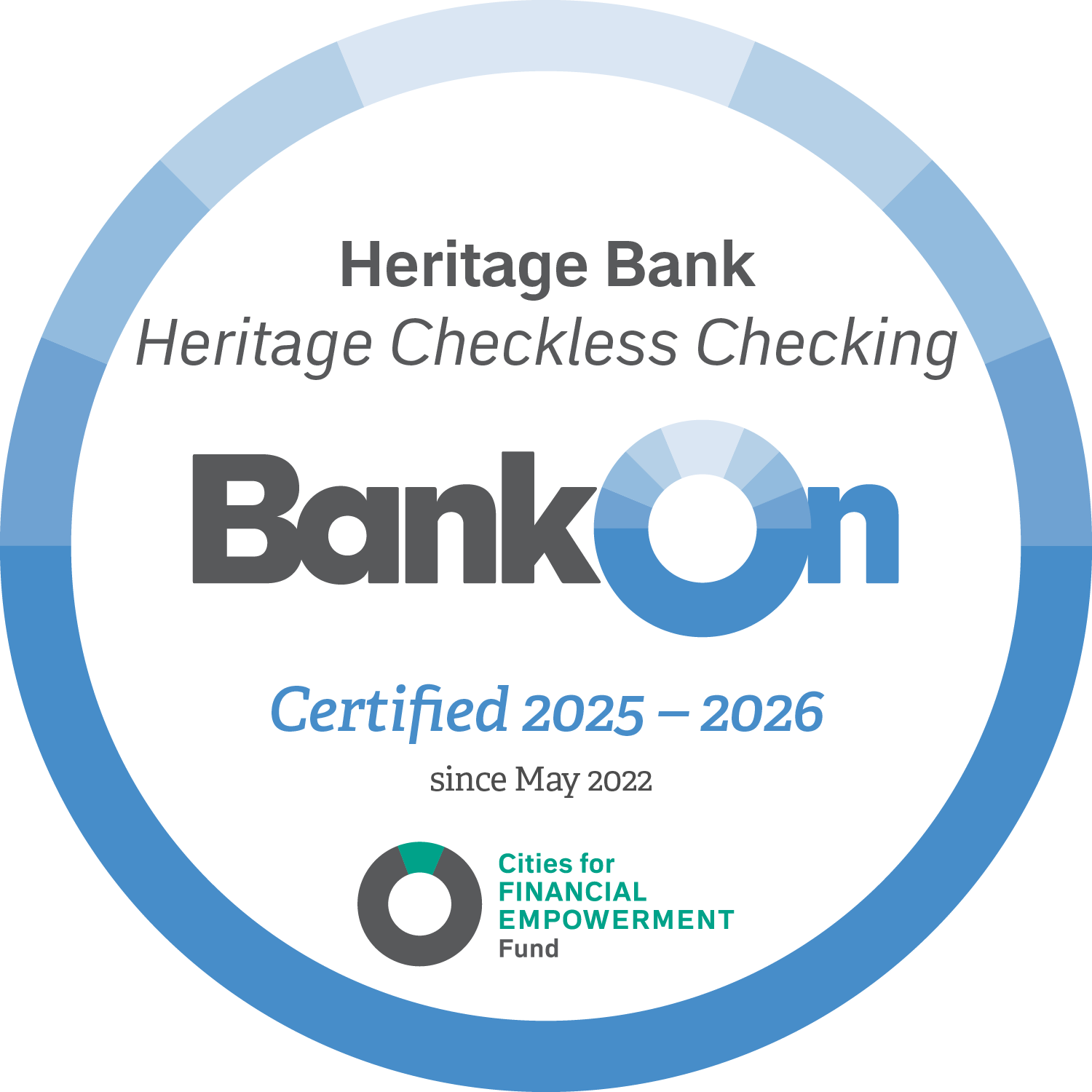 Heritage Bank- Heritage Checkless Checking 2025-2026