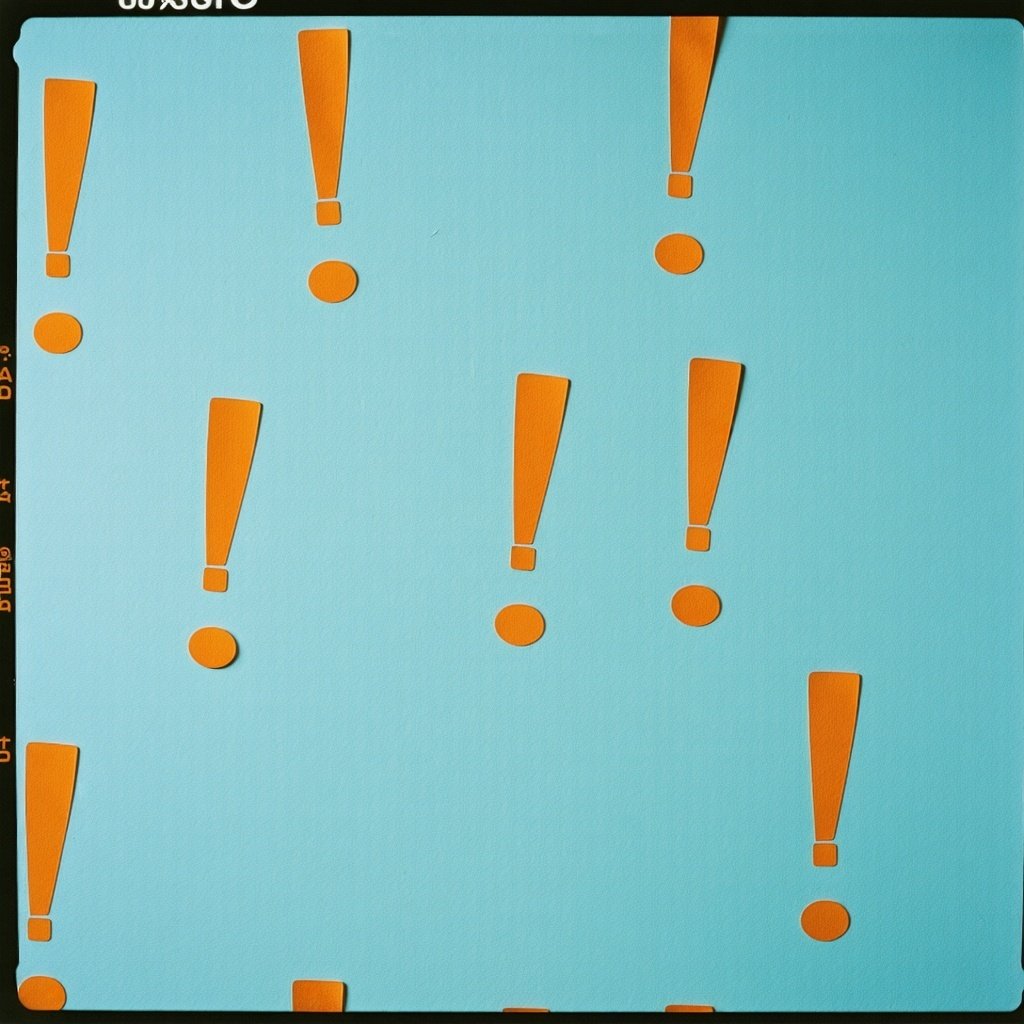 a photograph of exclamation marks