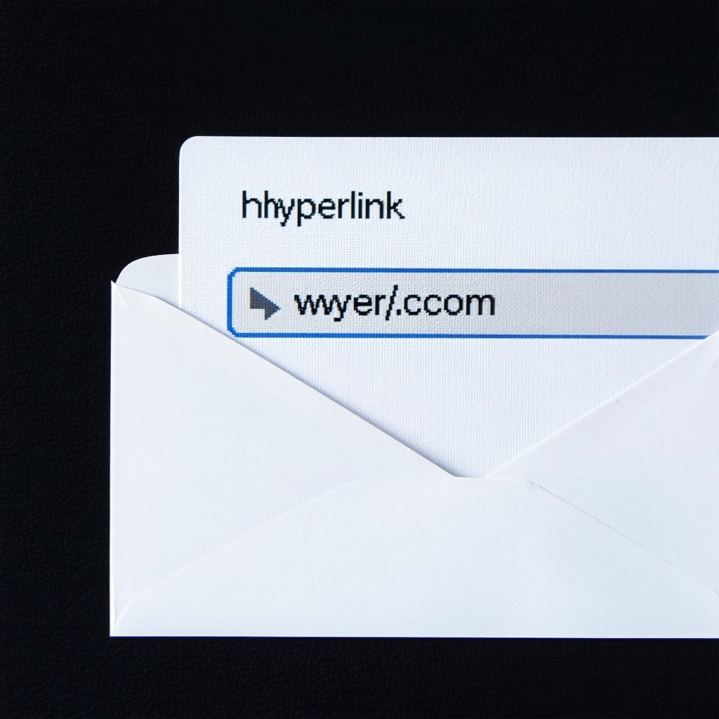 photograph of a hyperlink in an email